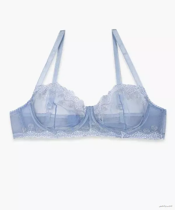 ست گیپوری توری گلبهی آبی ژینا - کد TS035